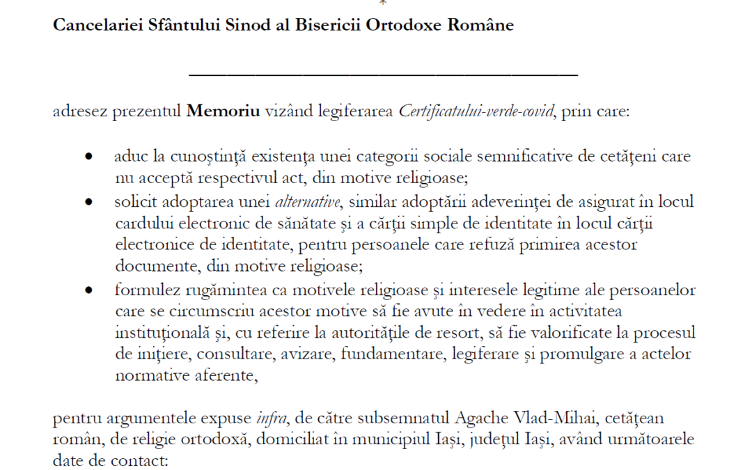 Alternativă la Certificatul Covid